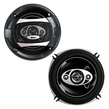 5.25" 4way Car Audio Speakers Stereo Pair 5-1/4" shallow mount 4ohm door NEW 2