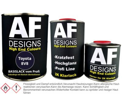 Autolack für Toyota 8V8 Liquid Blue Perl 1,25L Klarlack Set