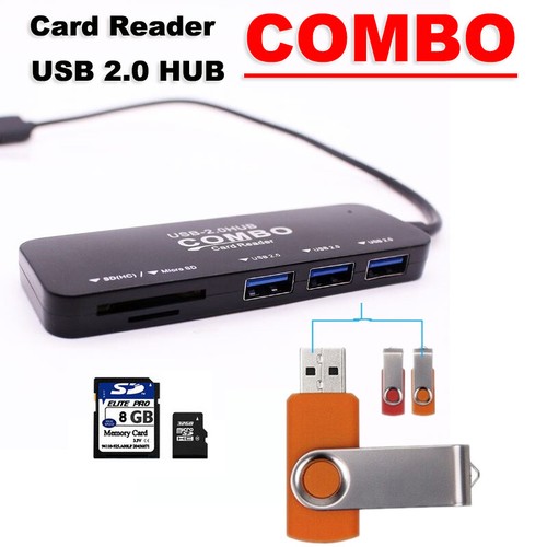 Micro USB Card Reader SD TF M2 For Samsung Galaxy i9500 i9505 i9300 A03 Core s7 - Picture 1 of 5