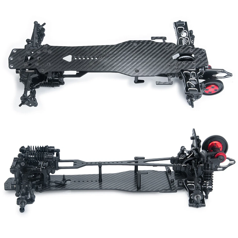 Alloy & CF Chassis Sakura D5S Frame Kit Remodel Belt Drive 1 /10 RWD Drift Car - Image 3 of 4