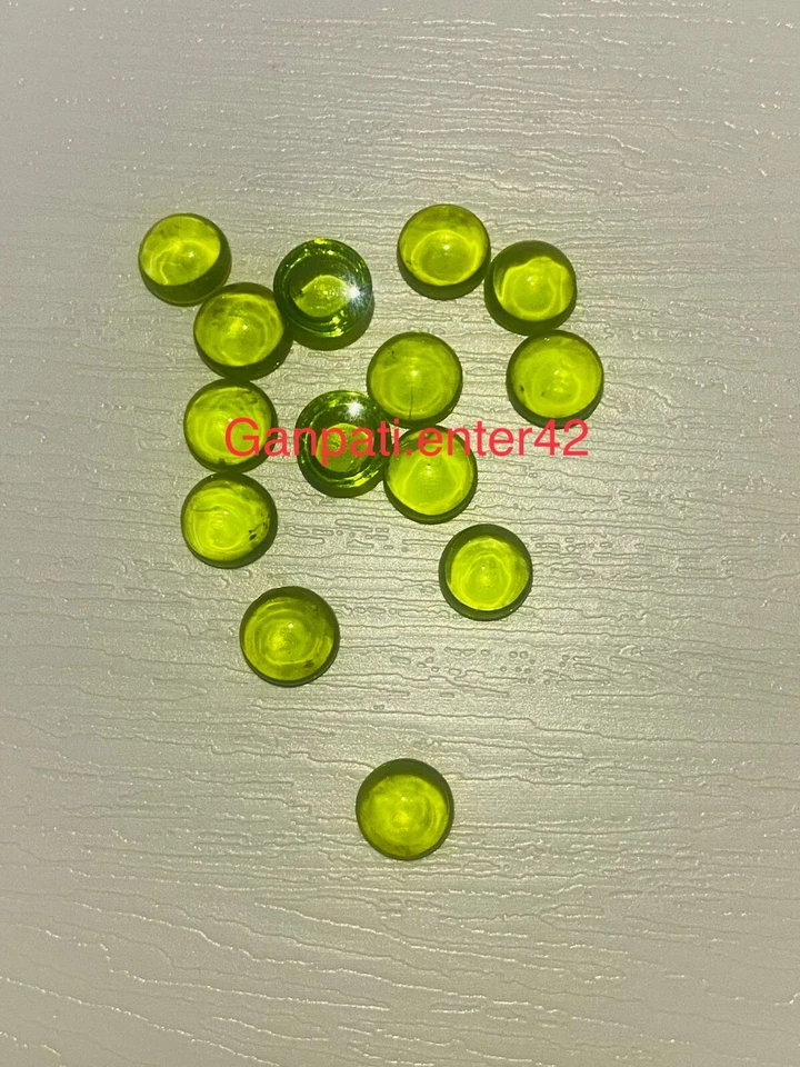 Natürlich Peridot Rund Cabochons 2x2 MM Zu 5x5 Mix Größe Menge Lose Edelstein E - Bild 2 von 4
