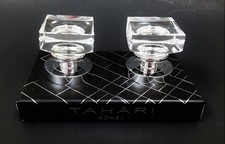 TAHARI 2 SILVER CHROME FINISH CLEAR CRYSTAL,MIRROR SQUARE DOOR,GATE HANDLE,KNOBS