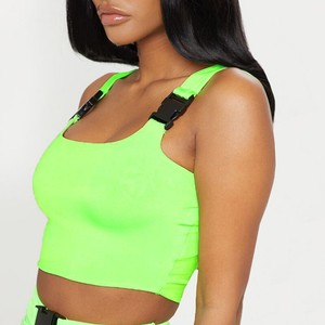 neon green crop tank top