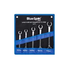 BlueSpot 5Pcs 15° Jaw Flare Nut Spanner Set 9-21mm