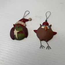 Blossom bucket Suzi Skoglund Snowman Christmas Ornaments Decor Lot Of 2