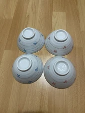 DAISO 2 Clover Rice/Soup Ceramic Bowls (Blue)