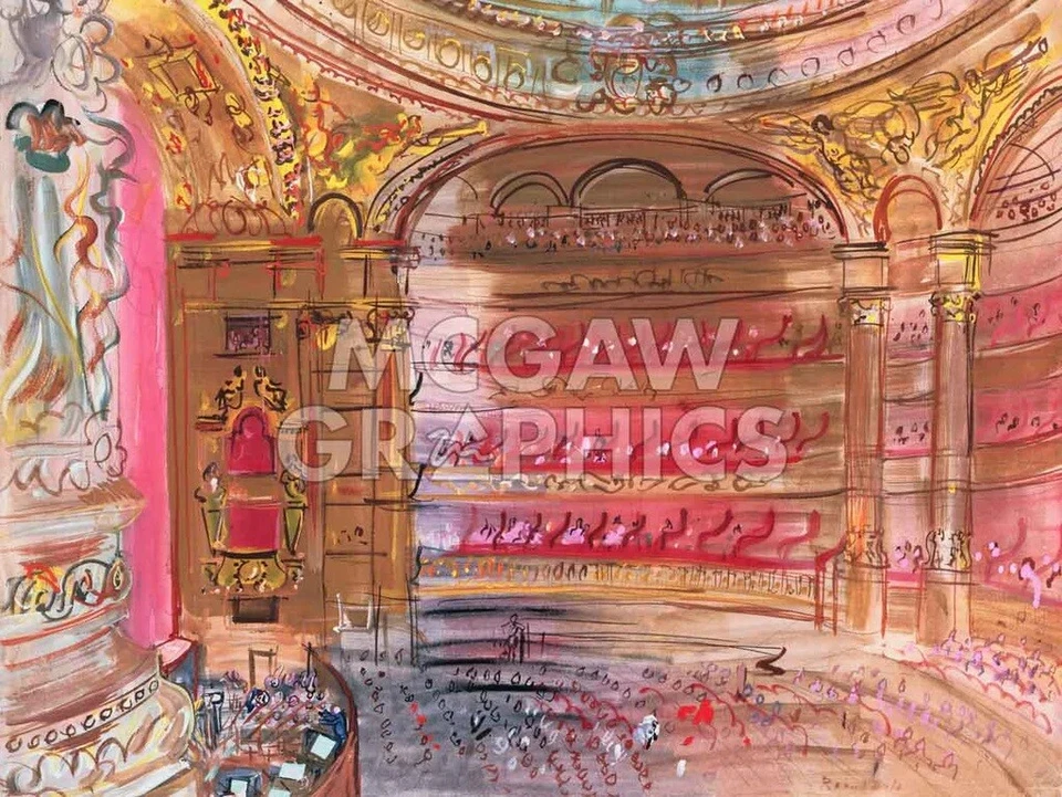 The Opera Paris Early 1930, Raoul Dufy, Wall Art Print Poster 11" x 14"   2771 - Image 2 of 2