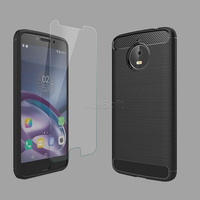 Explosion-proof Screen Protector + TPU Case for Motorola Moto E4 Plus XT1776 USA