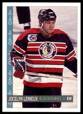 1992-93 O-Pee-Chee Jocelyn Lemieux . Chicago Blackhawks #153