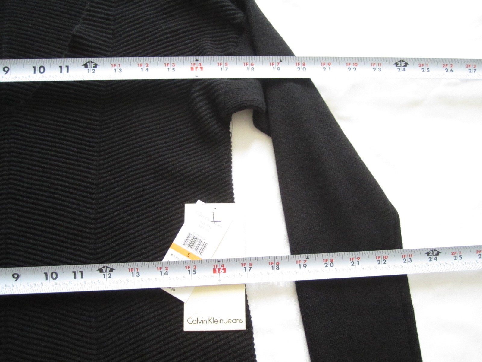 New W/ Tag Calvin Klein Jeans V Neck Cotton Blend Pullover Sweater Sz S (WB355) thumbnail 5