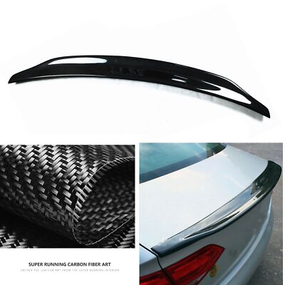 Car Rear Trunk Spoiler Wing Lip For Audi A5 8T3 2007-2017 2Dr Real Carbon Fiber