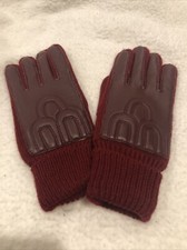 Vintage Women s Wine Colored Knit Gloves NWT Fits Like A Small
