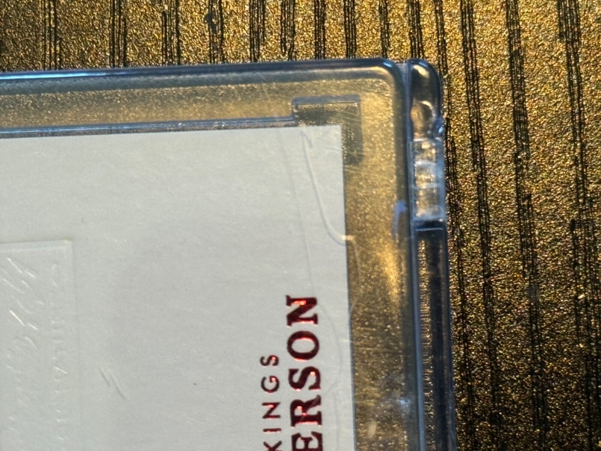 Justin Jefferson 1/1 ON CARD RPA - Encased Rookie Dual Swatch
