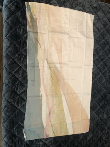 West Elm GREEN King Sham Pillow Case Multi Print 100% Cotton NWOT - Afbeelding 1 van 7