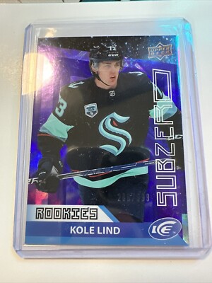 2021-22 Upper Deck Ice Sub Zero Rookie 206/999 Kole Lind #SZ-34 Rookie RC