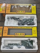 MTH 30-7911 & 30-7913 O Northern Pacific Operating Crane Car LN