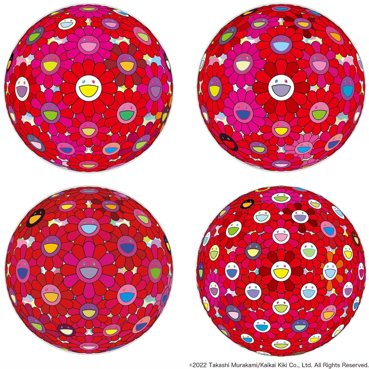 Takashi Murakami Flower Ball print set ED 300 Flowers of Gratitude