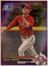 2017 Bowman Chrome Mega Box MICKEY MONIAK BCP135 Purple Mojo Refractor #059/250