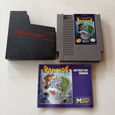 Vintage 1985 Rampage Nintendo NES Game With Manual and Sleeve