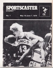 JACK SIKMA SUPERSONICS Basketball 1979 SPORTSCASTER USA DIGEST BOOKLET No. 1