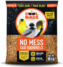 Cool Birds No Mess Sad Squirrels Hot Bird Seed   10 Lb. Spicy Shell-Free Blend w