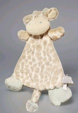 Demdaco Nat  Jules Giraffe Lovey Security Baby Blanket 12" rattles