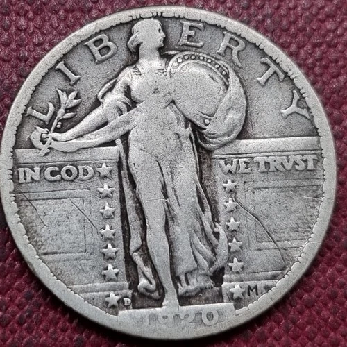 1920 D Standing Liberty Quarter 25c Better Grade DENVER Rare Key Date #99584