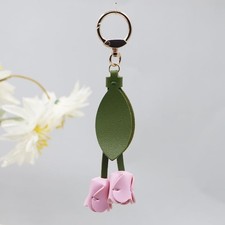 Floral Tulip Bag Pendant   Decorative Keychain Charm for Handbags, Keys  Backpa