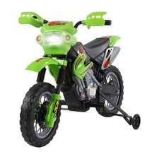 HOMCOM Moto per Bambini Elettrica da Cross Batteria 6V Velocità 2.5km/h Verde