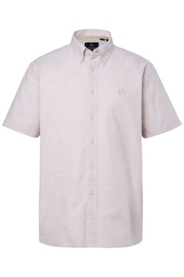 Boston Park Herren große Größen Leinenoptik Hemd Halbarm Buttondown Kragen