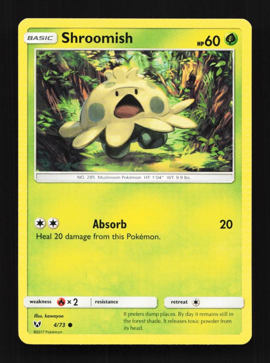 Shroomish 4/73 LP Shining Legends English Pokemon Card TCG