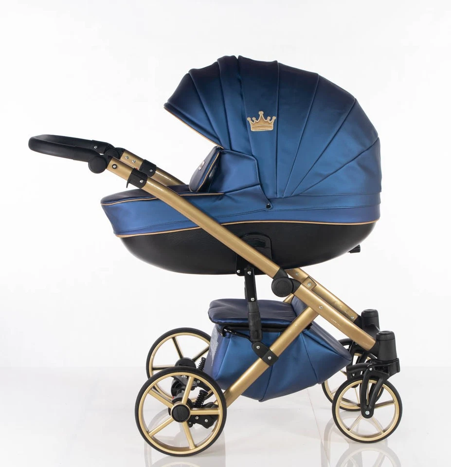 Navegación - Azul metálico + Oro - 3 en 1 - Cochecito - Kajtex - Imagen 3 de 4