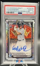 CALEB BONEMER 2024 Bowman Draft *SPECKLE REFRACTOR AUTO /71* PSA 10💎