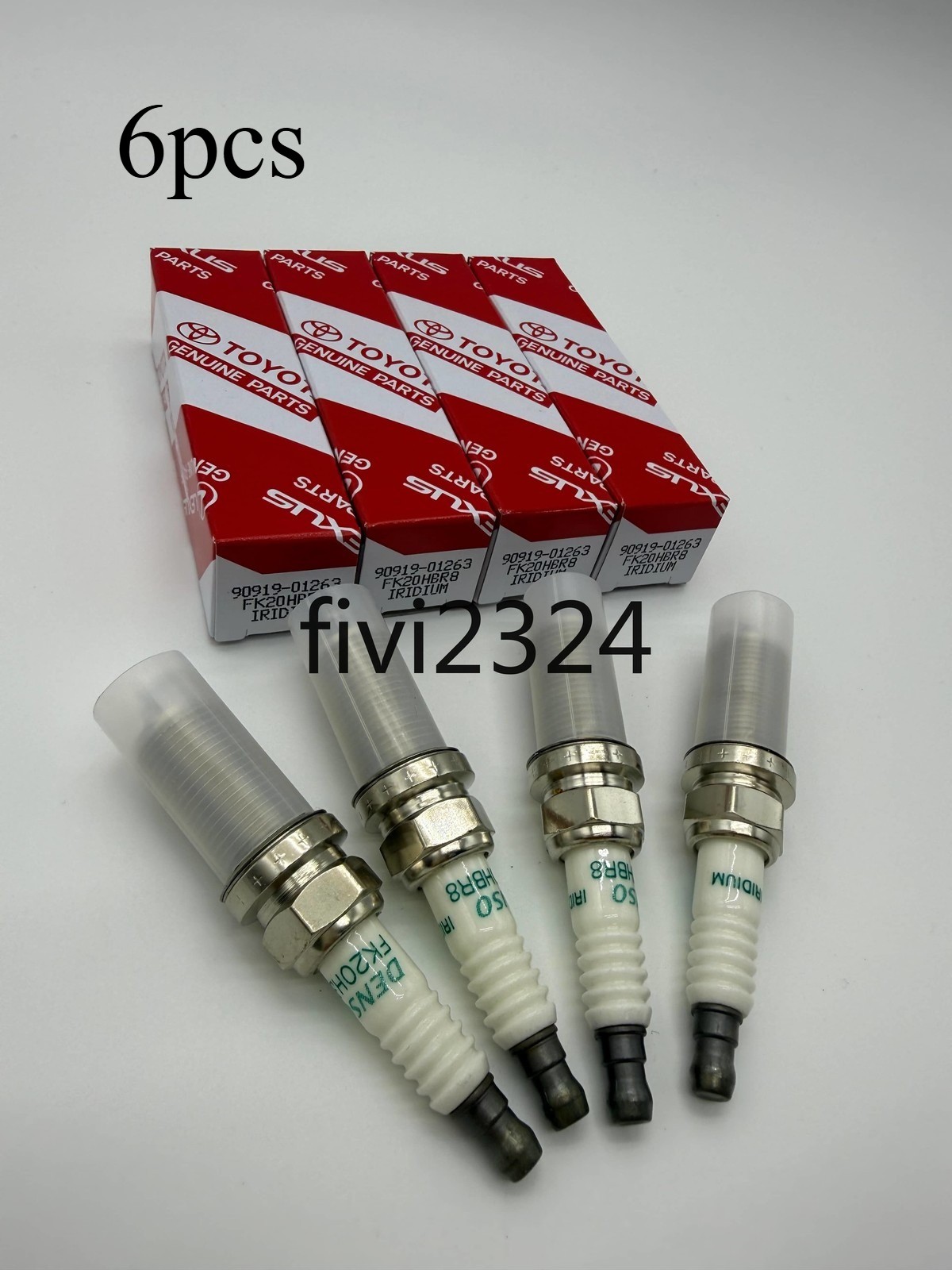 6x Spark Plugs 90919-01263 For 2016-2024 Toyota Lexus Tacoma V6 3.5L