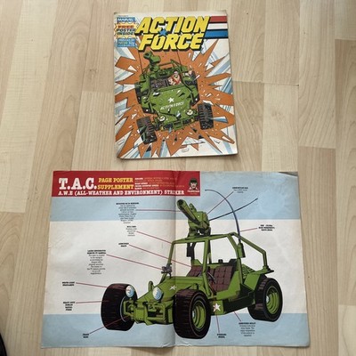 Action Force #34 Marvel UK Vintage Comic (1987) + free gift poster 
