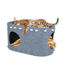 Cat Houses for Indoor Cats, Cozy Cat Beds for Indoor Cats,Cat Bed Cave, Felt ...