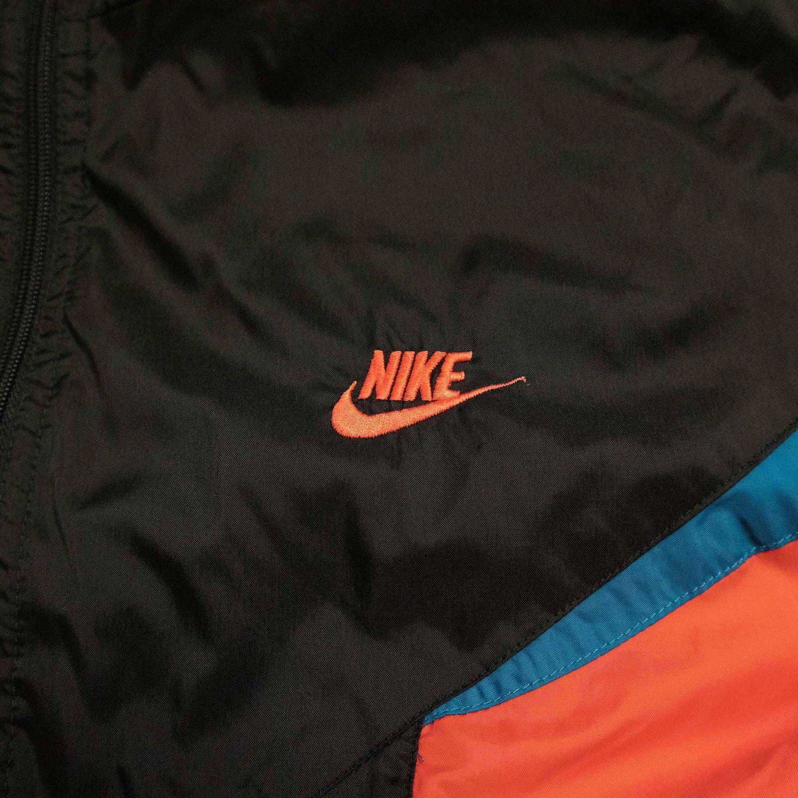 Anorak Nike Vintage Black Red and Green Colorblock with Zip Ages 90 - Size image 5