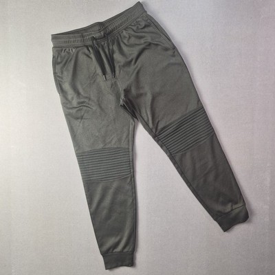 Layer 8 Men's Athletic Pants Green Elastic Waist Drawstring Size Medium 