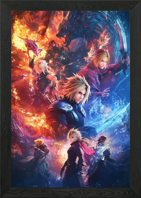 Final Fantasy poster Framed Wall Art Poster Canvas Print Picture