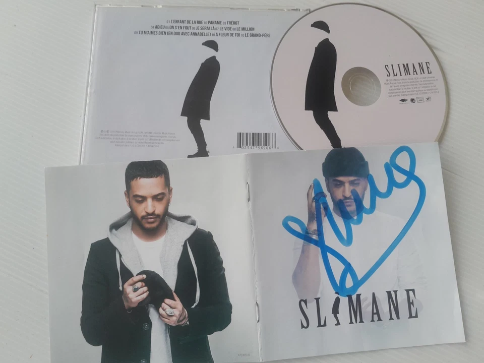 slimane cd autographe A BOUT DE REVES signé live concert - Photo 1/1