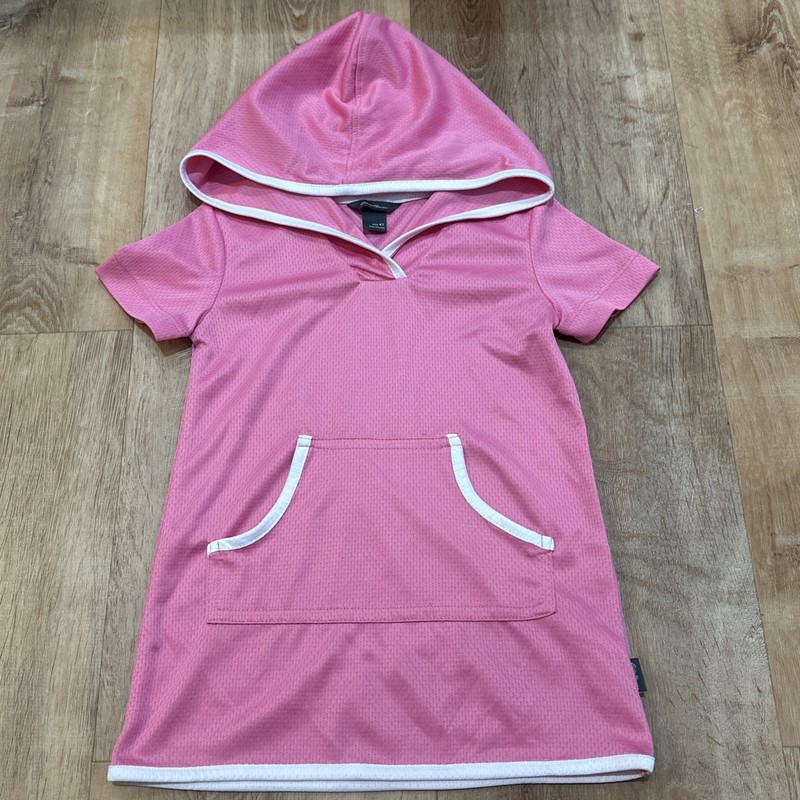 Eddie Bauer Kids One-Piece Pink/White Hooded Swimsuit Cover Up Size 4T