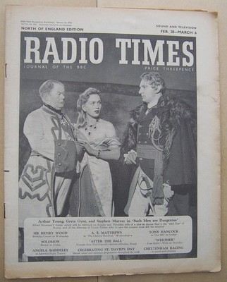 Radio Times/1954/Stephen Murray/Tony Hancock/Michael Bentine/J. M. Barrie/Ballet