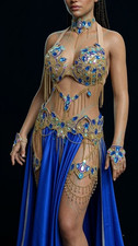 New Egyptian Professional Belly Dance Costume Handmade Oriental Dance Dress