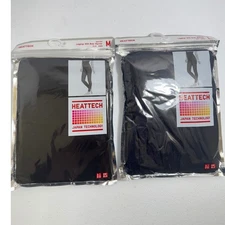 Uniqlo Heattech Leggings With Body Warmer Black Women Size M L  bundle OLDSTOCK