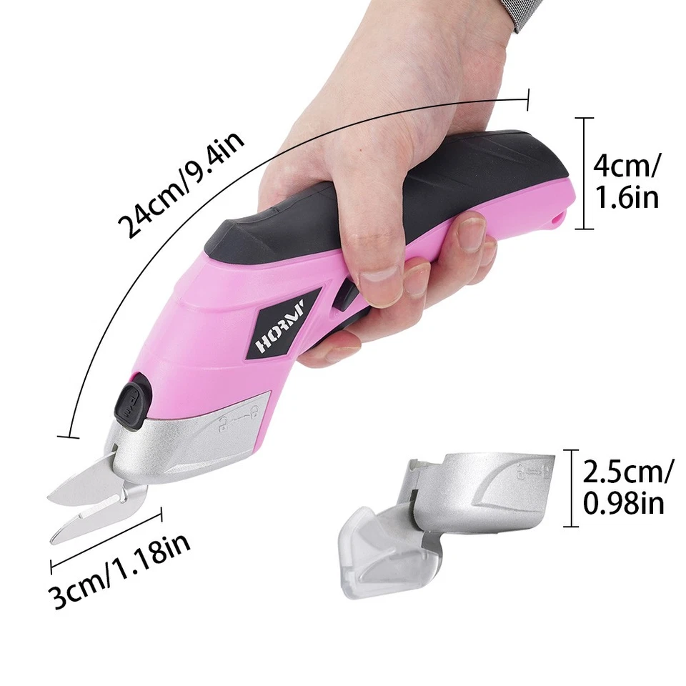 Tijeras eléctricas inalámbricas a pilas 2 hojas para tela cuero cartón Foto 4 de 4