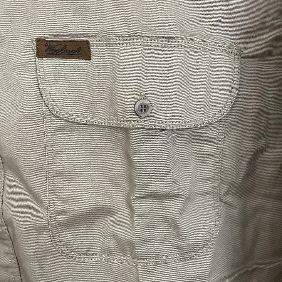 Woolrich Outdoor Shirt Mens Large Hunting Fishing Button Down Khaki NEW - Image 4 of 4