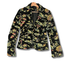 H&M Tapestry Jacquard Blazer Lined Jacket Wom...