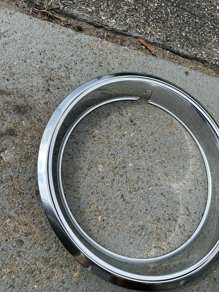 4 82-88 Subaru DL GL Brat 13” Steel Wheel Beauty Trim Rings - Image 3 of 4