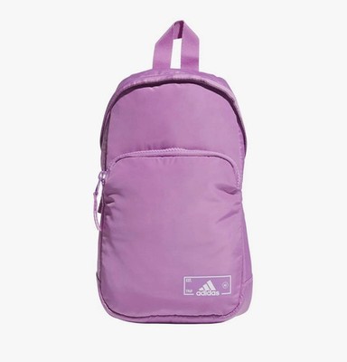 Adidas Essentials 2 Sling Crossbody Bag Mini Backpack Purple Travel New