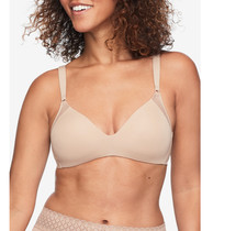 Warner's Women's Cloud 9 Pillow Soft Wire-Free Bra with Lift in Butterscotch NWT